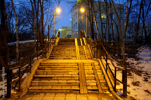 Fototapeta Naklejka Na Ścianę i Meble -  the stairs at the children's clinic 