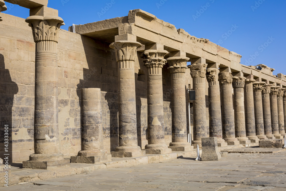 The Philae Temple on Agilkia Island in Lake Nasser near Aswan, Egypt