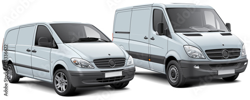 Two light commercial vehicles