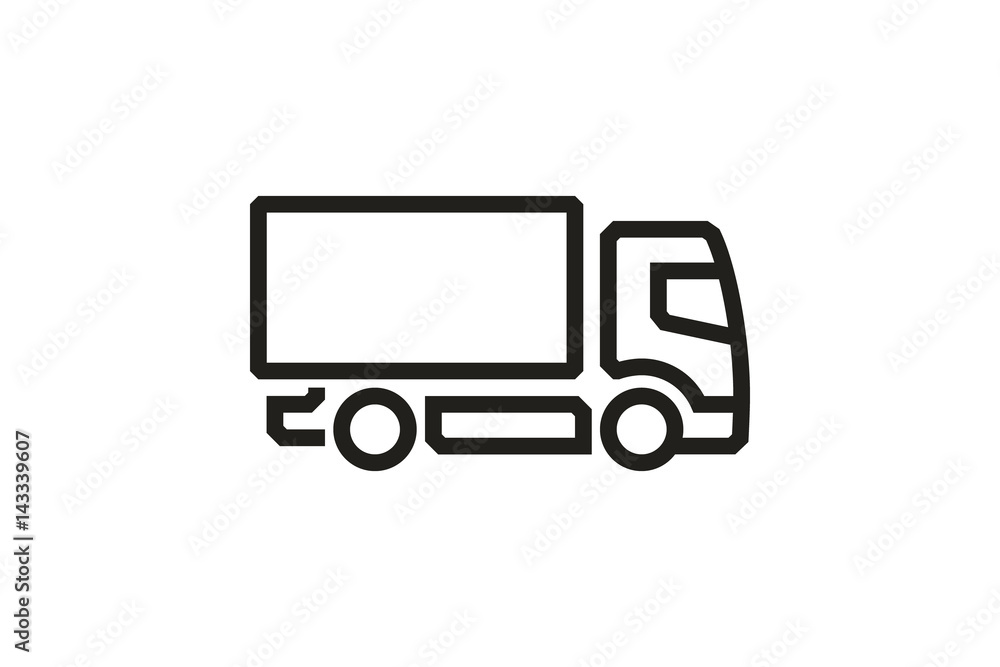Vehicle Icons: European Truck(2). Vector.