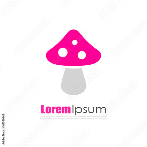Colorful mushroom abstract vector logo