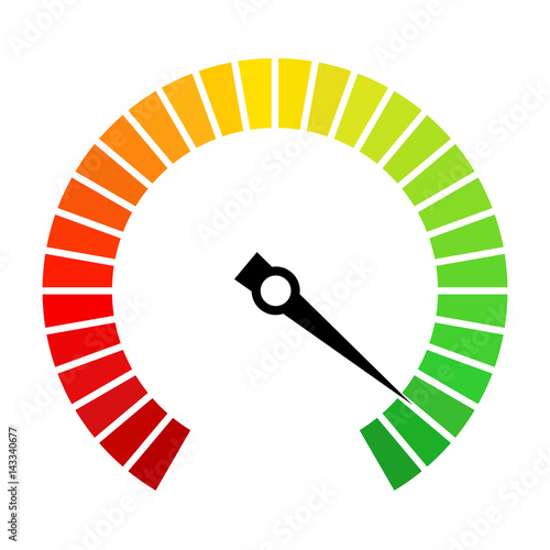 Speedometer dial vector icon
