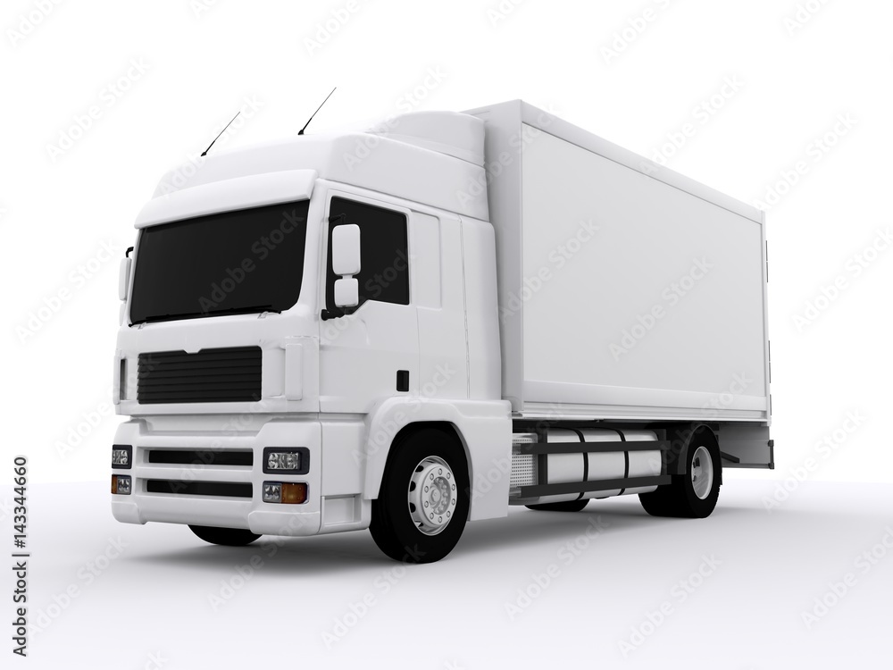 White Truck isolated