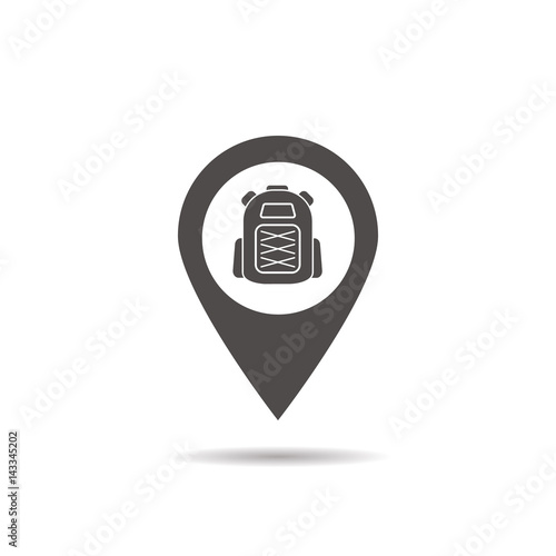 Hiking base location icon