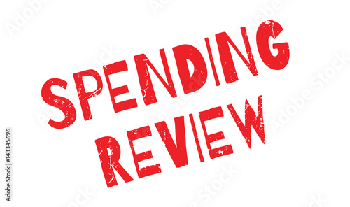 Spending Review rubber stamp. Grunge design with dust scratches. Effects can be easily removed for a clean, crisp look. Color is easily changed.