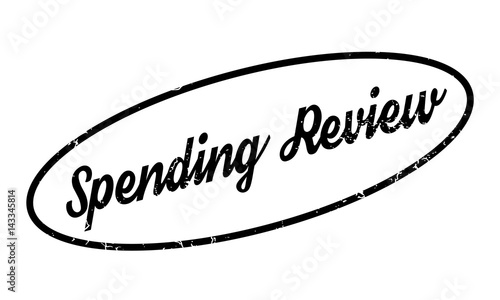 Spending Review rubber stamp. Grunge design with dust scratches. Effects can be easily removed for a clean, crisp look. Color is easily changed.
