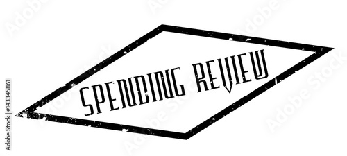 Spending Review rubber stamp. Grunge design with dust scratches. Effects can be easily removed for a clean, crisp look. Color is easily changed.