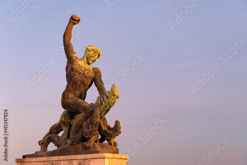 Statue of the Dragonslayer on Gellert Hill, Budapest, Hungary