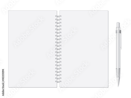 Notebook for your design and logo. Mock up