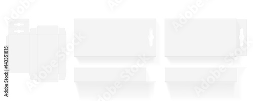 Box for your design and logo. Easy to change colors. Mock Up. Vector EPS10