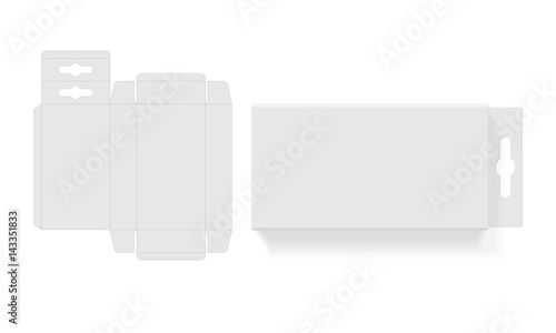 Box for your design and logo. Easy to change colors. Mock Up. Vector EPS10