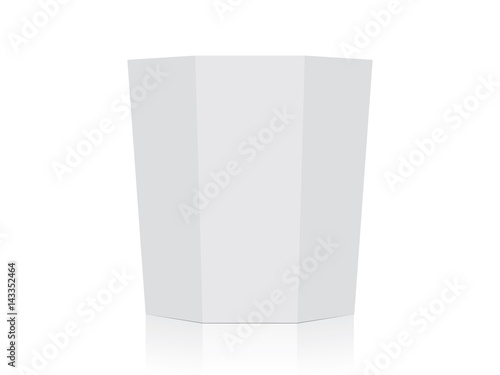 Octagonal box for your design and logo. It's easy to change colors. Mock Up. Vector EPS 10