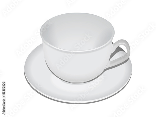 White cup Ready for your design picture Mock up Vector EPS10. Easy to change colors