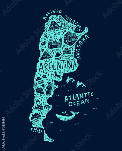 Argentinian Cartoon Map