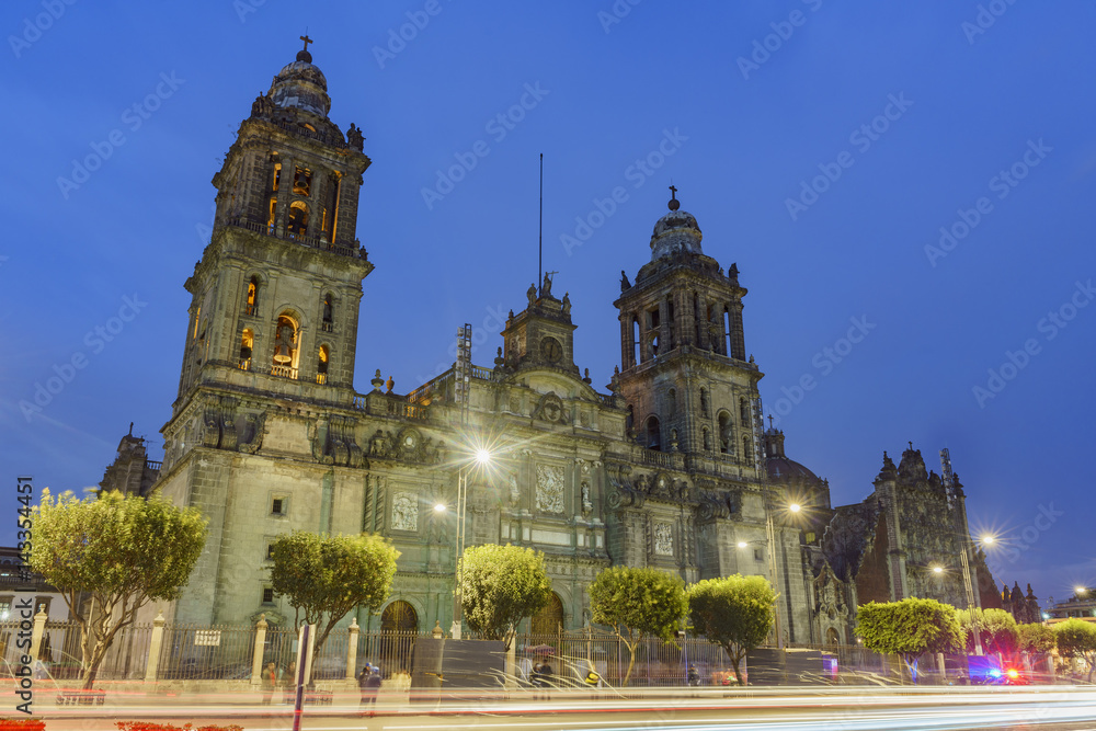 The historical Mexico City Metropolitan Cathedral