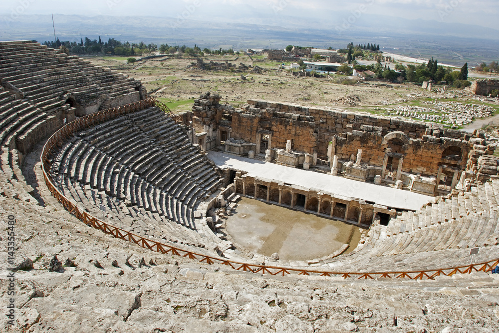Ruins of theater in ancient Hierapolis