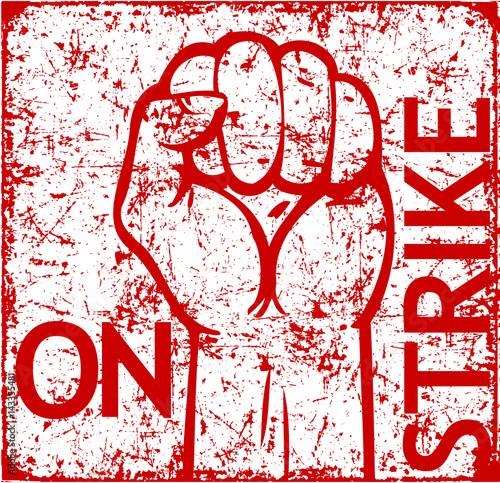 Protest poster. People on strike