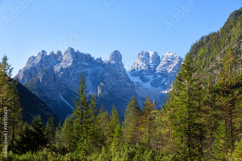 view of Monte Cristallino,Dolomites, Italy