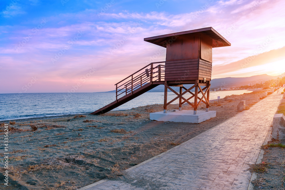 lifeguard station on the beach