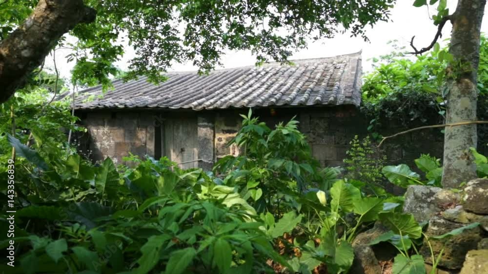 House of volcanic stone among thickets House of volcanic stone among thickets