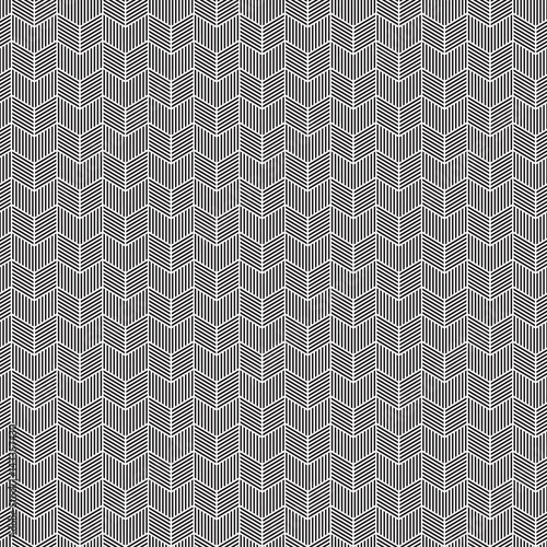 Seamless chevron pattern texture, etched with parallel line shading. Vector Illustration.