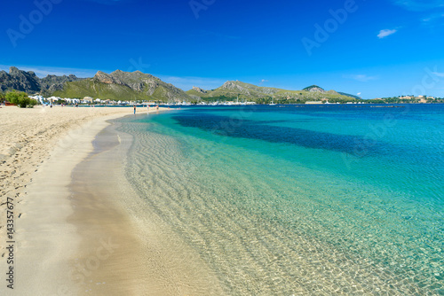 Port de Pollenca - beautiful beach and coast of Mallorca, Spain photo