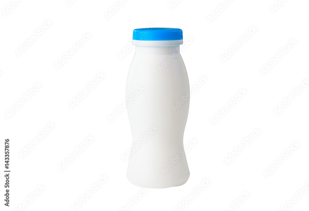 White bottle for dairy products isolated on white White bottle for dairy products isolated on white