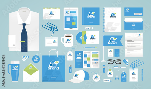 Business design. Corporate identity template. Logo, label, brand promotion. Vector illustration