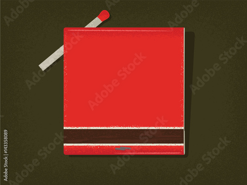 vintage match book with texture