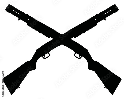 Two pump shotguns