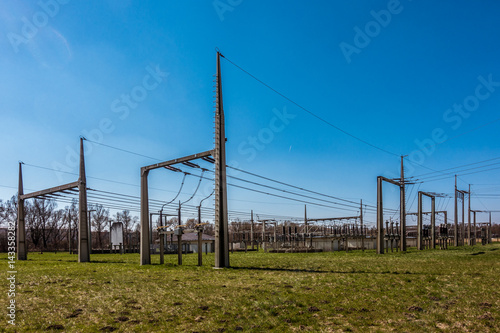 Umspannwerk zur Weiterverteilung von Hochspannung zur Energieversorgung