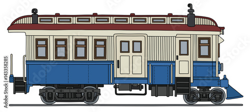 Retro small motor passenger train