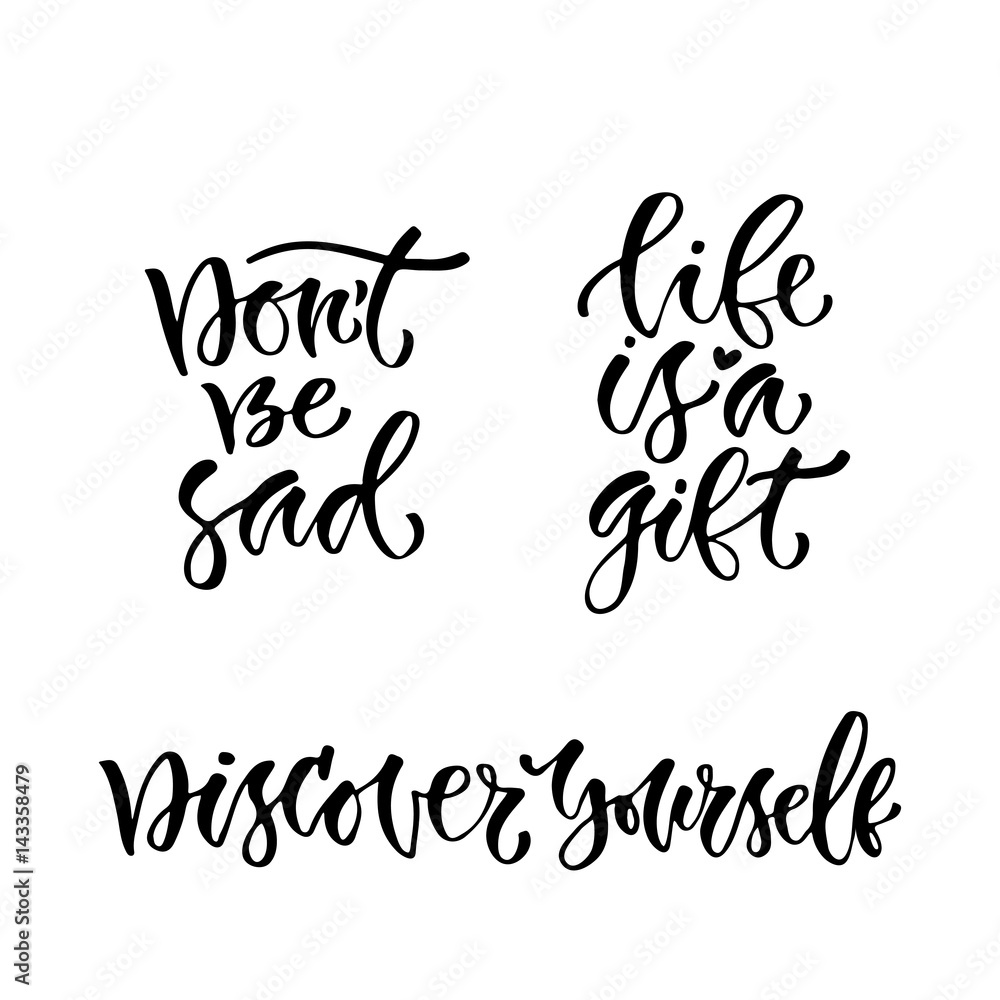 Modern vector lettering. Inspirational hand lettered quotes. Printable ...