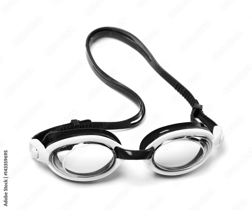 Black and white goggles for swimming Black and white goggles for swimming