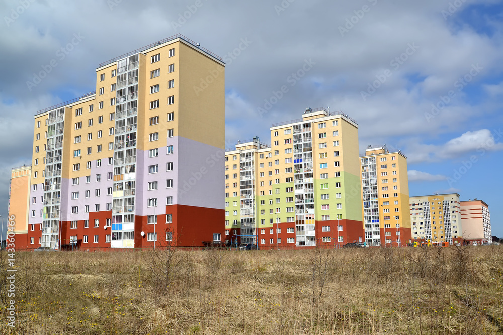 The new residential district Southeast on Levitan Street. Kaliningrad