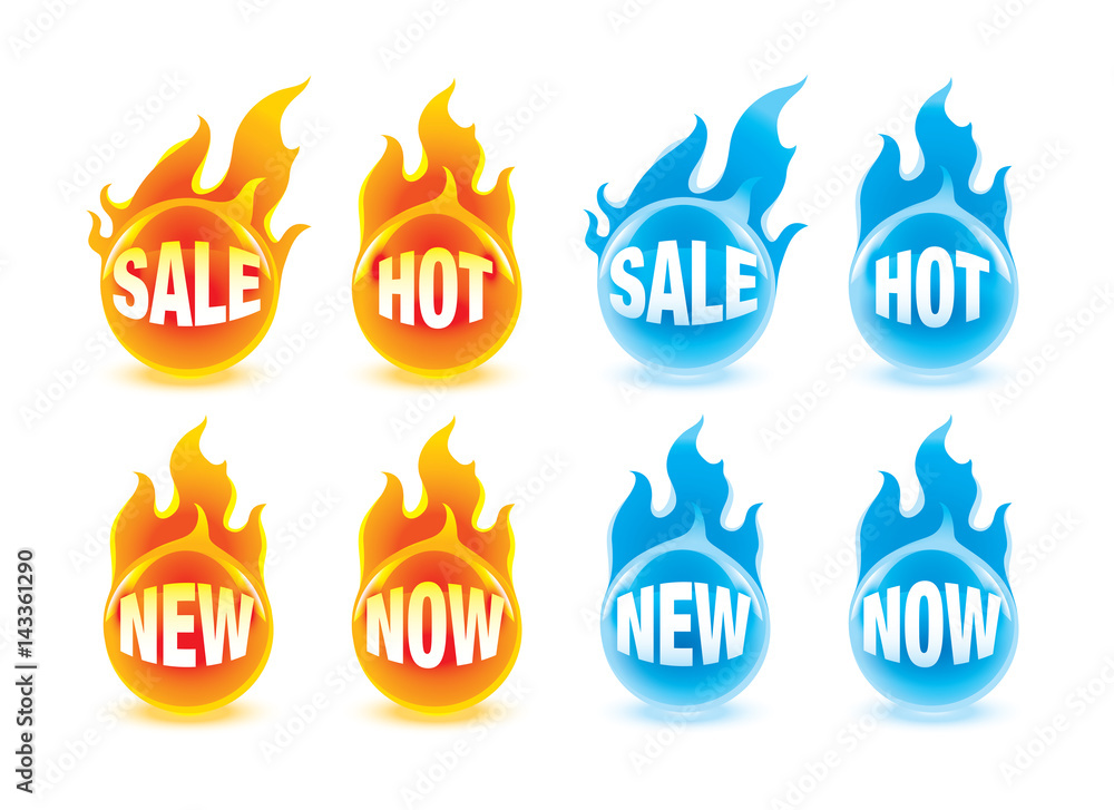 Fire buttons with text Fire buttons with text