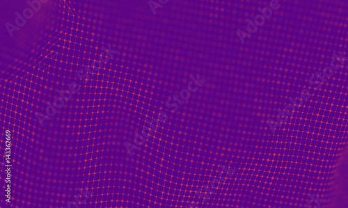 Abstract Purple Geometrical Background . Connection structure. Science background. Futuristic Technology HUD Element . onnecting dots and lines . Big data visualization and Business .