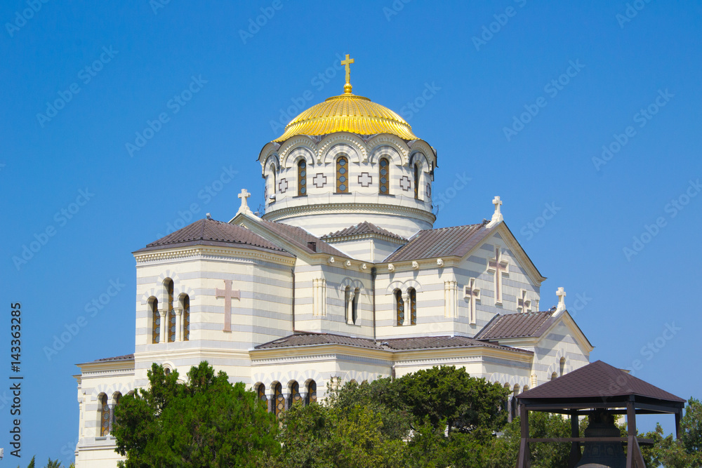 Vladimir Cathedral. Orthodox church in the territory of Tauric Chersonesos. Sevastopol Crimea