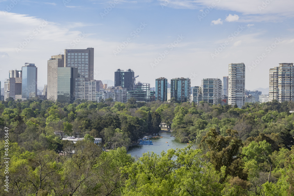 Cityscape view from the Chapultepec Castle