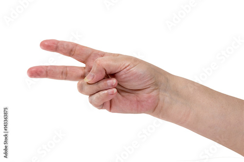 Hand gesture -two photo