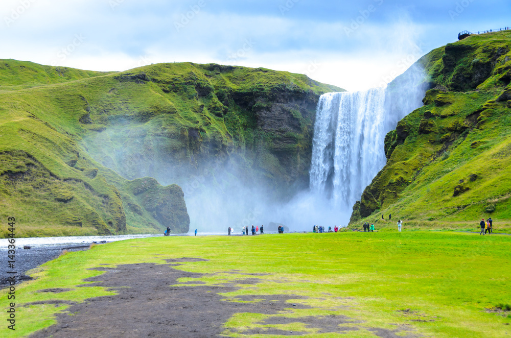 Fototapeta premium Skogafoss - huge waterfall in the south of Iceland