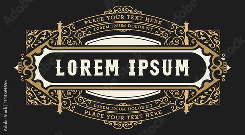 vintage logo template, Hotel, Restaurant, Business Identity set.