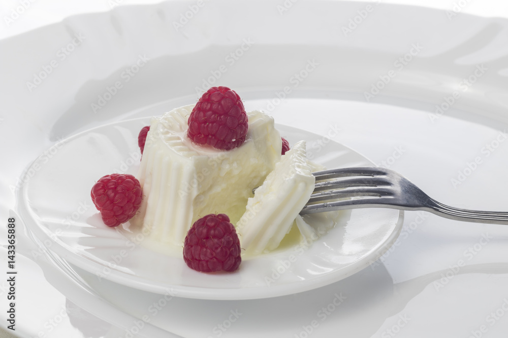 Frambuesas con queso light Frambuesas con queso light