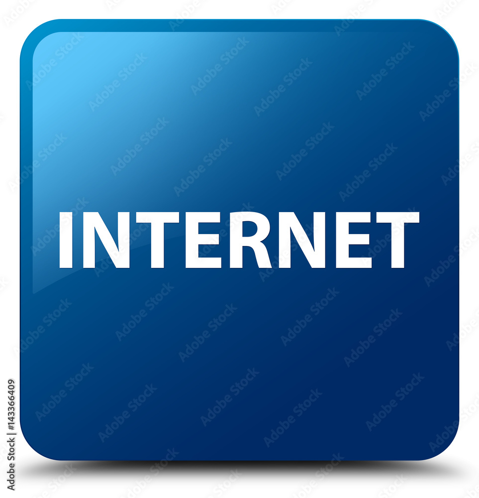 Internet blue square button Internet blue square button