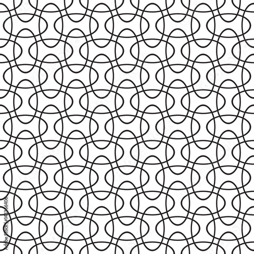 Seamless intersecting geometric overlapping circle elipse pattern background