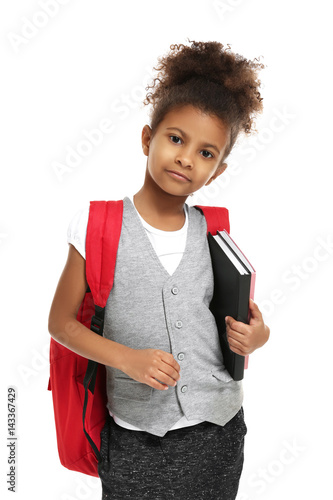 Cute African-American girl ...