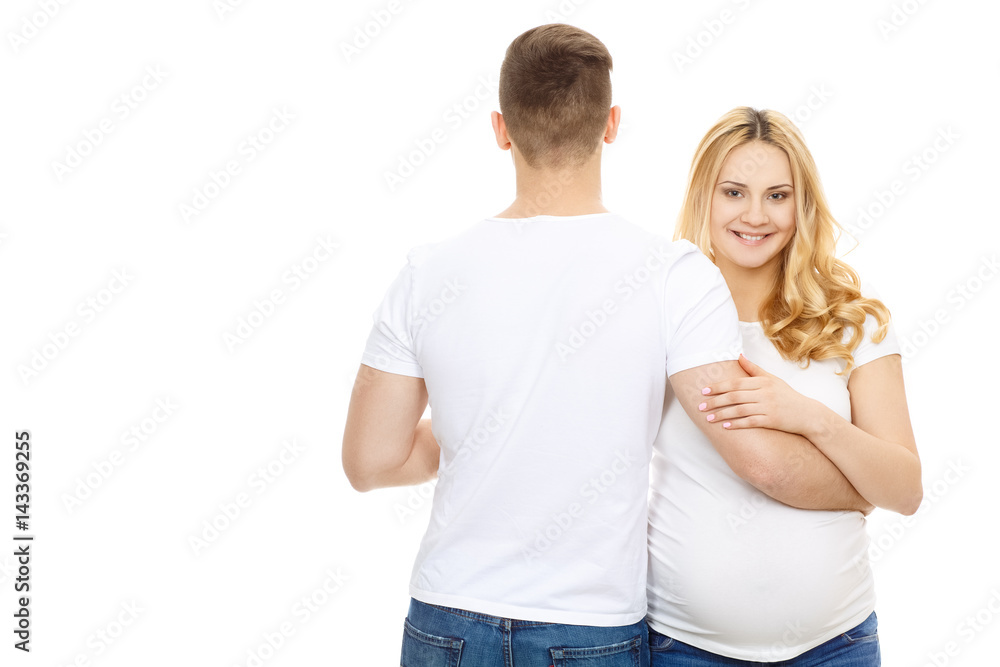 Young husband and wife expecting a baby Young husband and wife expecting a baby