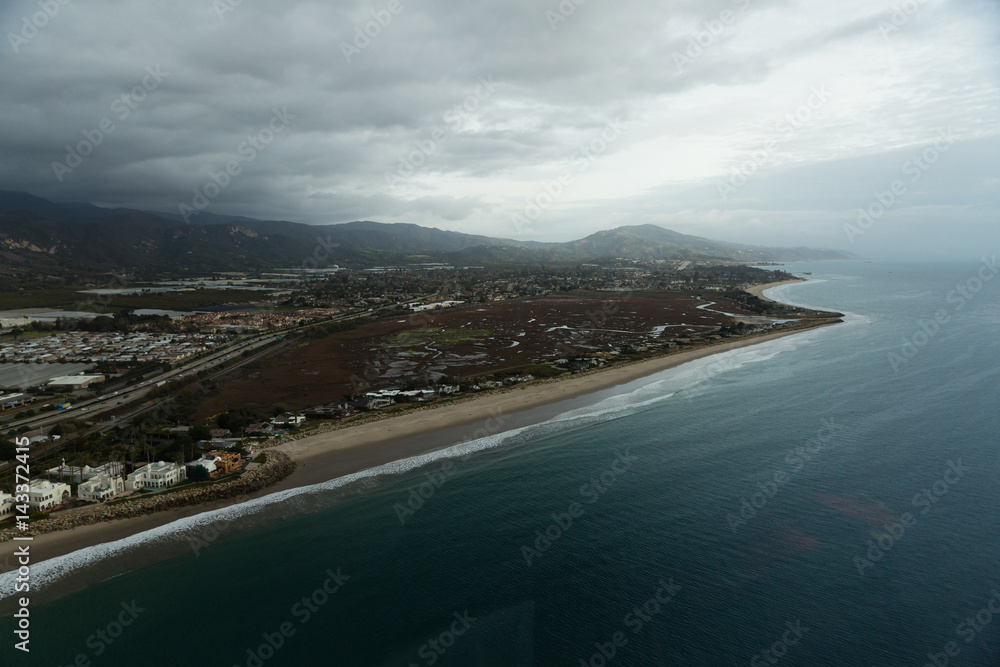 Aerial helicopter shot of Carpinteria Aerial helicopter shot of Carpinteria