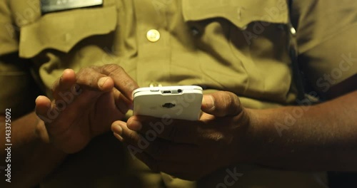 Male Model hands with cell phone