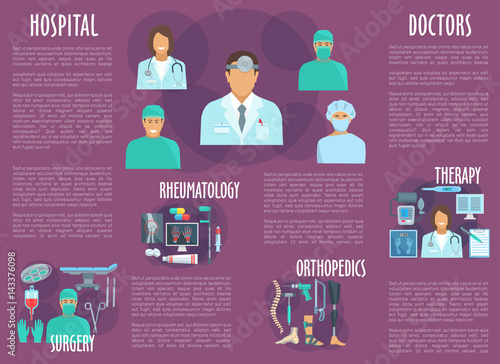 Doctor, nurse brochure for healthcare personnel